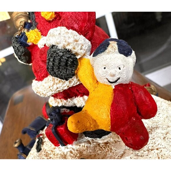 VTG Musical Bear with Train Wind Up Christmas Holiday Collection Santa N… - Picture 5 of 12